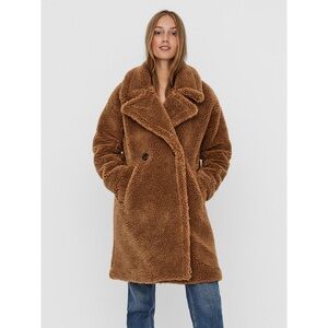Vero Moda Faux Tobacco Teddy Bear Coat S